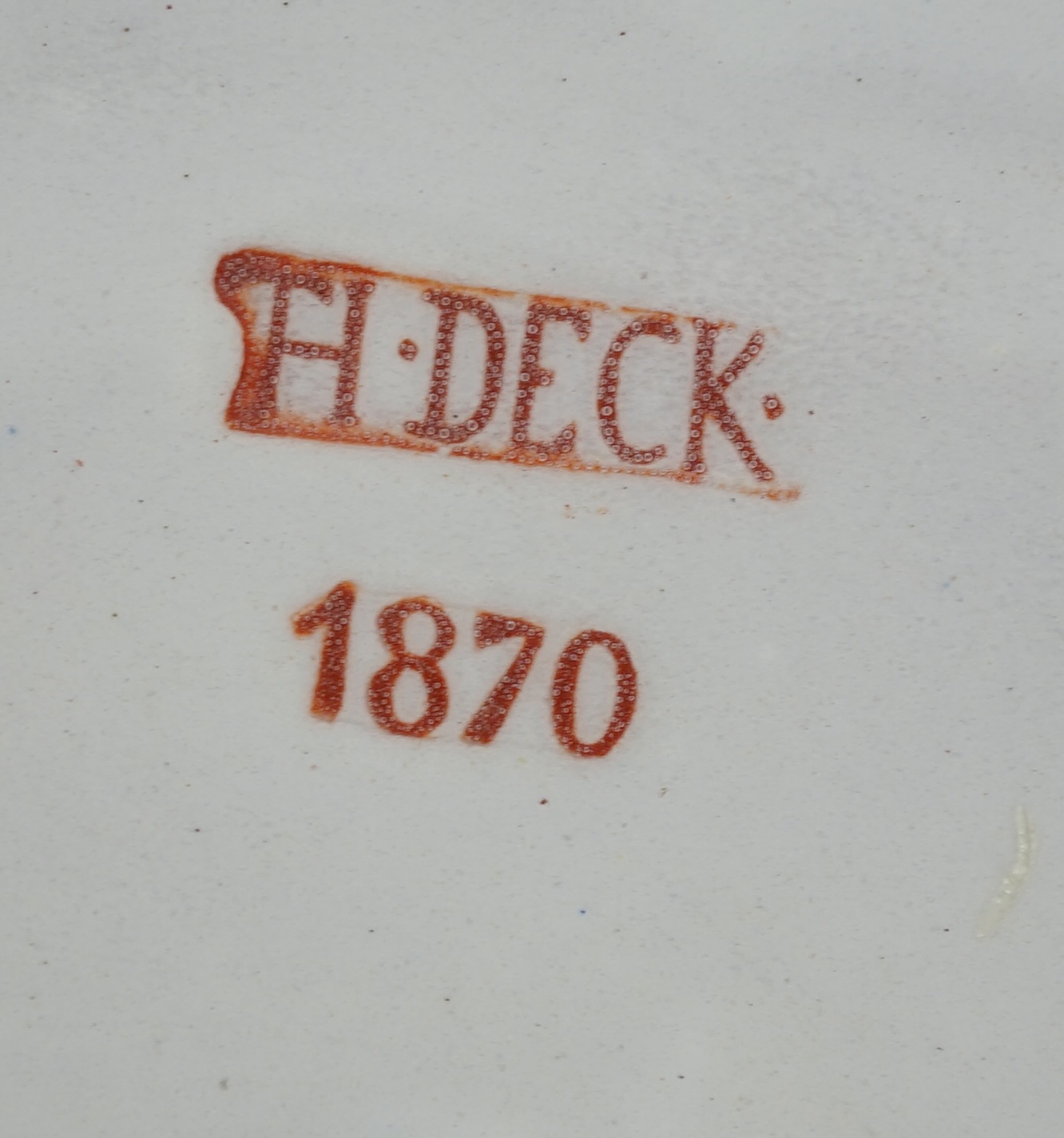 A Theodore Deck wall plate, 1870